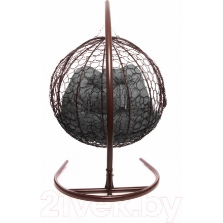 Кресло подвесное M-Group Для двоих / 11450209 (коричневый ротанг/серая подушка) Кресло подвесное M-Group Для двоих / 11450209 (коричневый ротанг/серая подушка)