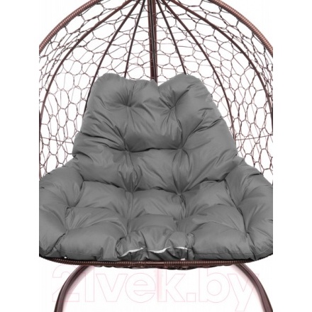 Кресло подвесное M-Group Для двоих / 11450209 (коричневый ротанг/серая подушка) Кресло подвесное M-Group Для двоих / 11450209 (коричневый ротанг/серая подушка)