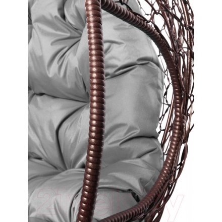 Кресло подвесное M-Group Для двоих / 11450209 (коричневый ротанг/серая подушка) Кресло подвесное M-Group Для двоих / 11450209 (коричневый ротанг/серая подушка)