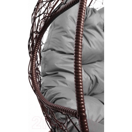 Кресло подвесное M-Group Для двоих / 11450209 (коричневый ротанг/серая подушка) Кресло подвесное M-Group Для двоих / 11450209 (коричневый ротанг/серая подушка)
