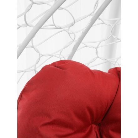 Кресло подвесное M-Group Для двоих / 11450106 (белый ротанг/красная подушка) Кресло подвесное M-Group Для двоих / 11450106 (белый ротанг/красная подушка)