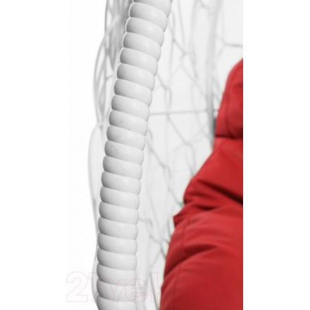 Кресло подвесное M-Group Для двоих / 11450106 (белый ротанг/красная подушка) Кресло подвесное M-Group Для двоих / 11450106 (белый ротанг/красная подушка)