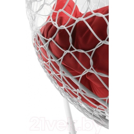 Кресло подвесное M-Group Для двоих / 11450106 (белый ротанг/красная подушка) Кресло подвесное M-Group Для двоих / 11450106 (белый ротанг/красная подушка)