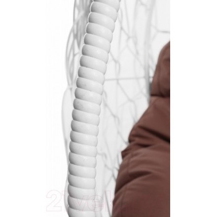 Кресло подвесное M-Group Для двоих / 11450105 (белый ротанг/коричневая подушка) Кресло подвесное M-Group Для двоих / 11450105 (белый ротанг/коричневая подушка)