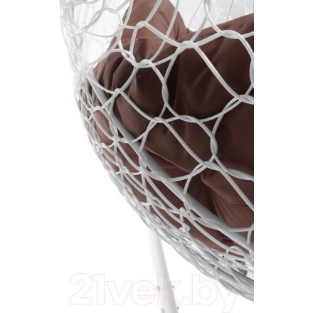 Кресло подвесное M-Group Для двоих / 11450105 (белый ротанг/коричневая подушка) Кресло подвесное M-Group Для двоих / 11450105 (белый ротанг/коричневая подушка)