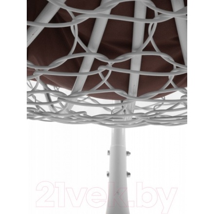 Кресло подвесное M-Group Для двоих / 11450105 (белый ротанг/коричневая подушка) Кресло подвесное M-Group Для двоих / 11450105 (белый ротанг/коричневая подушка)