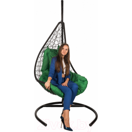 Кресло подвесное BiGarden Wind Black (подушка зеленая) Кресло подвесное BiGarden Wind Black (подушка зеленая)