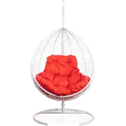 Кресло подвесное BiGarden Tropica White (красная подушка) Кресло подвесное BiGarden Tropica White (красная подушка)