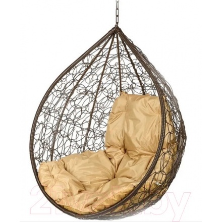 Кресло подвесное BiGarden Tropica Brown BS (без стойки, бежевая подушка)