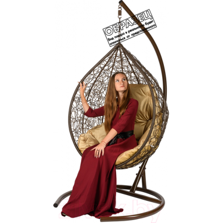 Кресло подвесное BiGarden Tropica Brown BS (без стойки, бежевая подушка) Кресло подвесное BiGarden Tropica Brown BS (без стойки, бежевая подушка)
