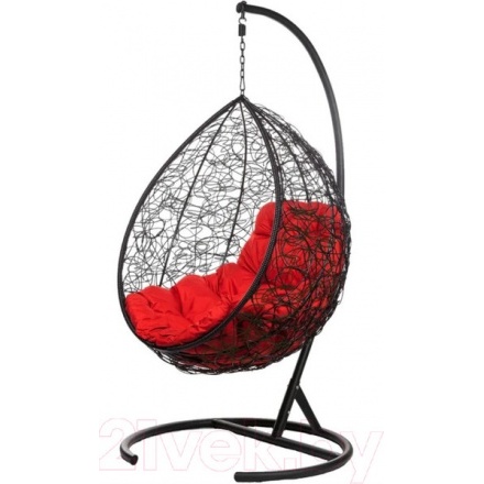 Кресло подвесное BiGarden Tropica Black (красная подушка)