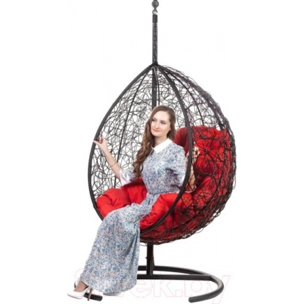 Кресло подвесное BiGarden Tropica Black (красная подушка) Кресло подвесное BiGarden Tropica Black (красная подушка)