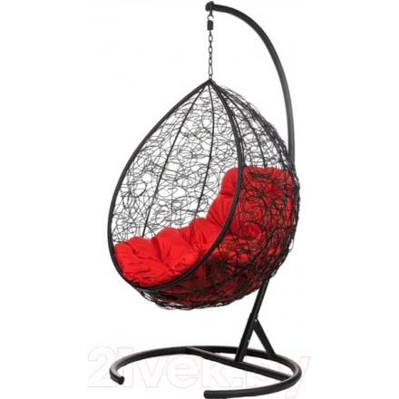 Кресло подвесное BiGarden Tropica Black (красная подушка) Кресло подвесное BiGarden Tropica Black (красная подушка)