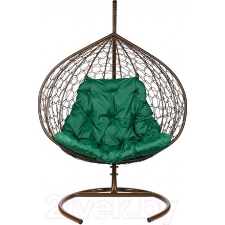 Кресло подвесное BiGarden Gemini Brown (зеленая подушка) Кресло подвесное BiGarden Gemini Brown (зеленая подушка)