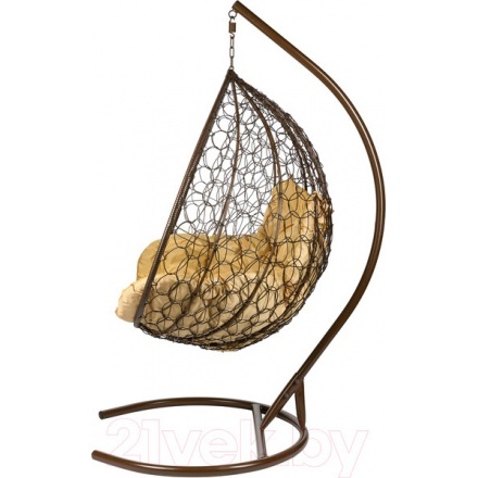 Кресло подвесное BiGarden Gemini Brown (двойной, бежевая подушка) Кресло подвесное BiGarden Gemini Brown (двойной, бежевая подушка)