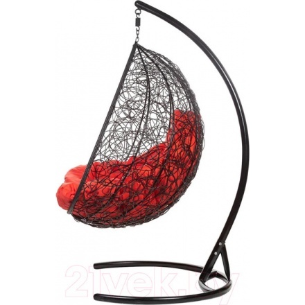 Кресло подвесное BiGarden Gemini Black (красная подушка) Кресло подвесное BiGarden Gemini Black (красная подушка)