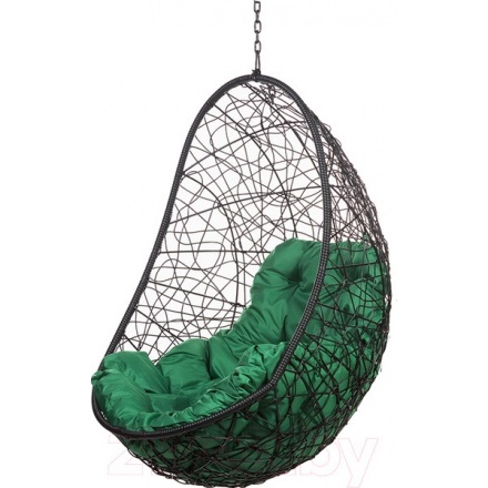 Кресло подвесное BiGarden Easy Black BS (без стойки,подушка зеленая)