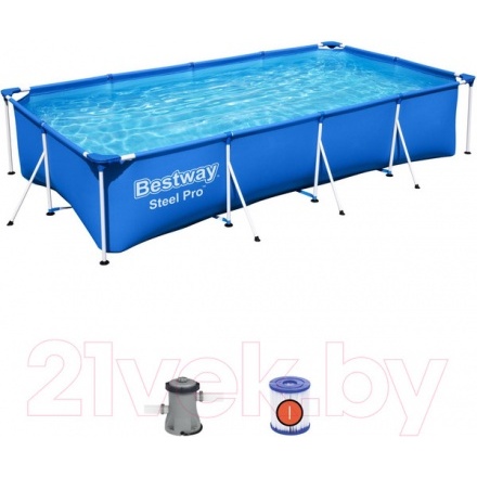 Каркасный бассейн Bestway 56424 (400x211x81, с фильтр-насосом) Каркасный бассейн Bestway 56424 (400x211x81, с фильтр-насосом)