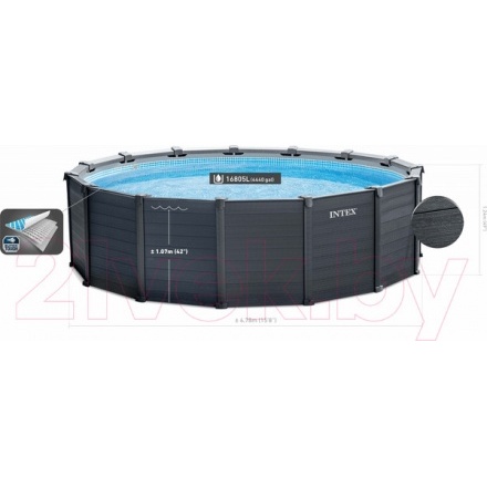 Каркасный бассейн Intex Graphite Gray Panel / 26384 (478x124) Каркасный бассейн Intex Graphite Gray Panel / 26384 (478x124)