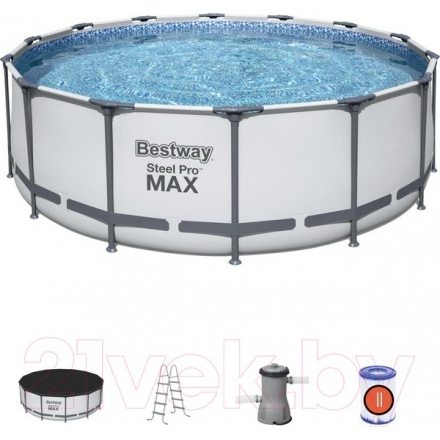 Каркасный бассейн Bestway Steel Pro Max 5612X (427x122, с фильтр-насосом и лестницей) Каркасный бассейн Bestway Steel Pro Max 5612X (427x122, с фильтр-насосом и лестницей)