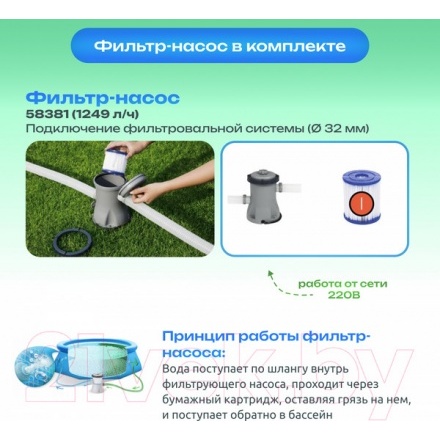 Каркасный бассейн Bestway Power Steel 56629 (282x196x84, с фильтр-насосом) Каркасный бассейн Bestway Power Steel 56629 (282x196x84, с фильтр-насосом)