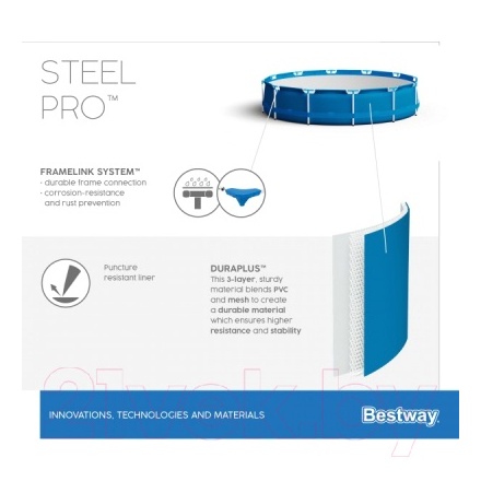 Каркасный бассейн Bestway Steel Pro 56706 Каркасный бассейн Bestway Steel Pro 56706