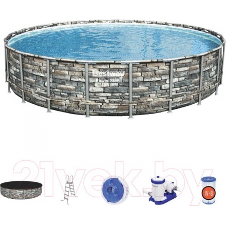 Каркасный бассейн Bestway Power Steel 56889 (671x132, с фильтр-насосом и лестницей) Каркасный бассейн Bestway Power Steel 56889 (671x132, с фильтр-насосом и лестницей)