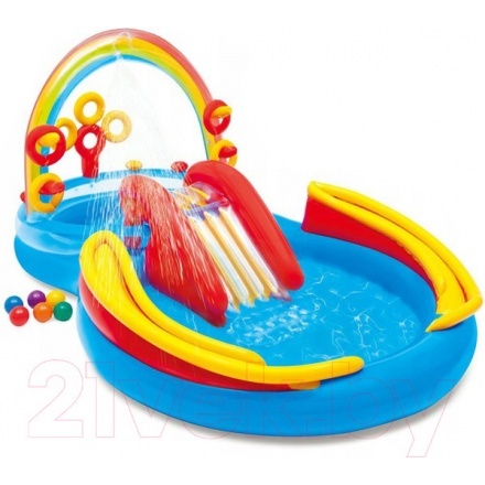 Водный игровой центр Intex Радуга / 57453NP (297x193x135) Водный игровой центр Intex Радуга / 57453NP (297x193x135)
