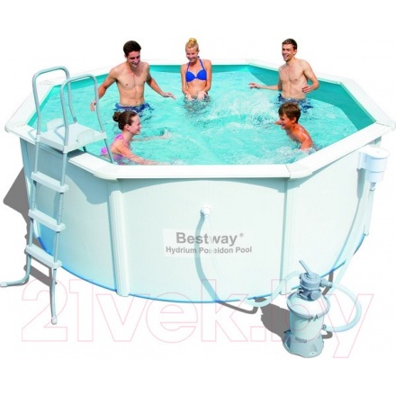 Каркасный бассейн Bestway Hydrium 56574 (360x120, с песочным фильтр-насосом) Каркасный бассейн Bestway Hydrium 56574 (360x120, с песочным фильтр-насосом)