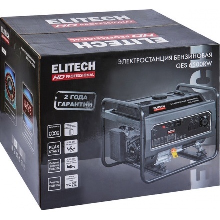 Бензиновый генератор Elitech GES 6500RW (204667) Бензиновый генератор Elitech GES 6500RW (204667)