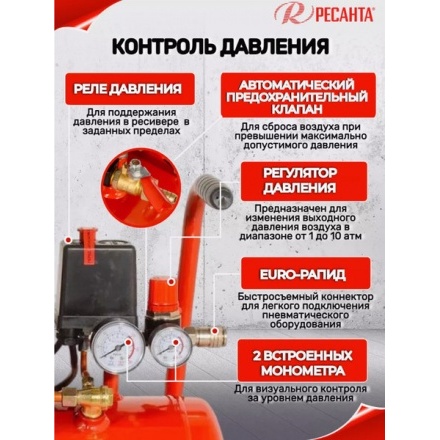 Воздушный компрессор Ресанта КП-24/260М (74/7/3) Воздушный компрессор Ресанта КП-24/260М (74/7/3)