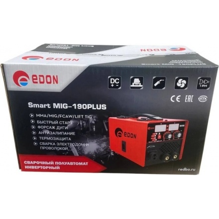 Полуавтомат сварочный Edon Smart MIG-190PLUS / 39983 Полуавтомат сварочный Edon Smart MIG-190PLUS / 39983