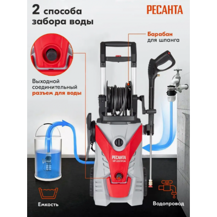 Мойка высокого давления Ресанта МР-220ПРОФ (70/8/24) Мойка высокого давления Ресанта МР-220ПРОФ (70/8/24)