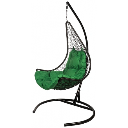 Кресло подвесное BiGarden Wind Black (подушка зеленая) Кресло подвесное BiGarden Wind Black (подушка зеленая)