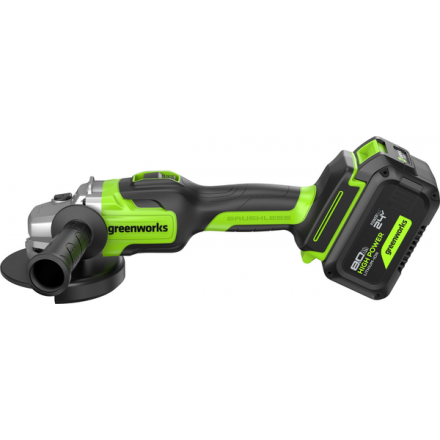 Угловая шлифовальная машина Greenworks GD24AG бесщеточная 24V / 3200207CUH (с АКБ 8Ач и ЗУ) Угловая шлифовальная машина Greenworks GD24AG бесщеточная 24V / 3200207CUH (с АКБ 8Ач и ЗУ)