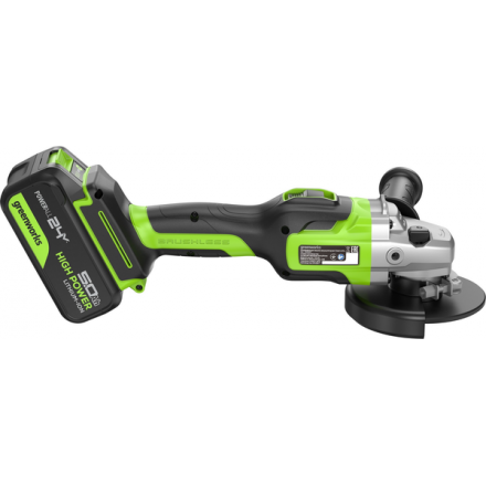 Угловая шлифовальная машина Greenworks GD24AG бесщеточная 24V / 3200207CUG (с АКБ 5Ач и ЗУ) Угловая шлифовальная машина Greenworks GD24AG бесщеточная 24V / 3200207CUG (с АКБ 5Ач и ЗУ)