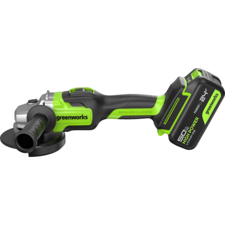 Угловая шлифовальная машина Greenworks GD24AG бесщеточная 24V / 3200207CUG (с АКБ 5Ач и ЗУ) Угловая шлифовальная машина Greenworks GD24AG бесщеточная 24V / 3200207CUG (с АКБ 5Ач и ЗУ)