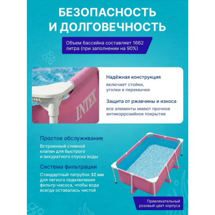 Бассейн Intex Rectangular Frame 28266 (220x150x60) Бассейн Intex Rectangular Frame 28266 (220x150x60)