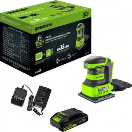 Вибрационная шлифовальная машина Greenworks G24SS14 / 3100507CUA Вибрационная шлифовальная машина Greenworks G24SS14 / 3100507CUA