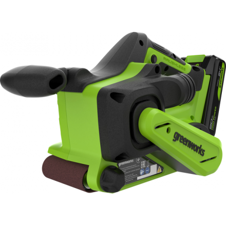 Ленточная шлифовальная машина Greenworks G24BS бесщеточная 24V / 3100607CUA (с АКБ 2Ач и ЗУ) Ленточная шлифовальная машина Greenworks G24BS бесщеточная 24V / 3100607CUA (с АКБ 2Ач и ЗУ)