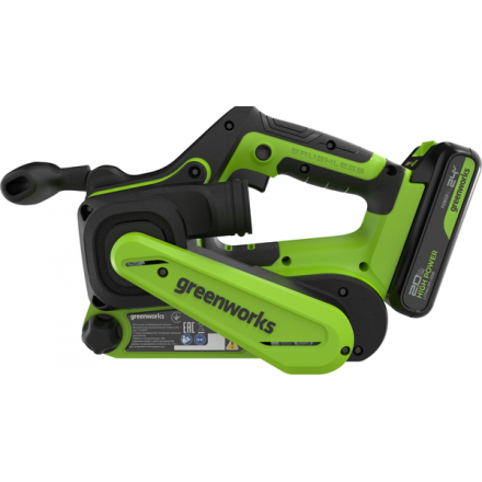 Ленточная шлифовальная машина Greenworks G24BS бесщеточная 24V / 3100607CUA (с АКБ 2Ач и ЗУ) Ленточная шлифовальная машина Greenworks G24BS бесщеточная 24V / 3100607CUA (с АКБ 2Ач и ЗУ)