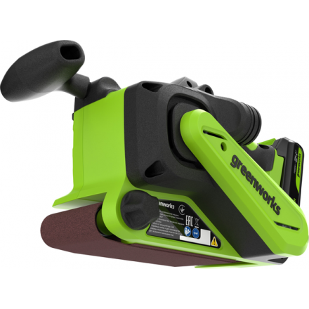Ленточная шлифовальная машина Greenworks G24BS бесщеточная 24V / 3100607CUA (с АКБ 2Ач и ЗУ) Ленточная шлифовальная машина Greenworks G24BS бесщеточная 24V / 3100607CUA (с АКБ 2Ач и ЗУ)