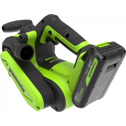 Ленточная шлифовальная машина Greenworks G24BS бесщеточная 24V / 3100607CUA (с АКБ 2Ач и ЗУ) Ленточная шлифовальная машина Greenworks G24BS бесщеточная 24V / 3100607CUA (с АКБ 2Ач и ЗУ)