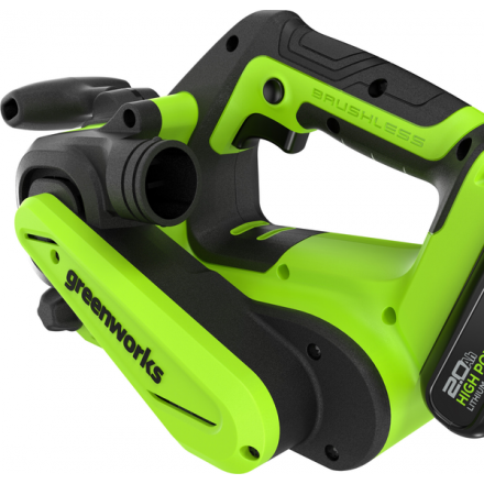 Ленточная шлифовальная машина Greenworks G24BS бесщеточная 24V / 3100607CUA (с АКБ 2Ач и ЗУ) Ленточная шлифовальная машина Greenworks G24BS бесщеточная 24V / 3100607CUA (с АКБ 2Ач и ЗУ)