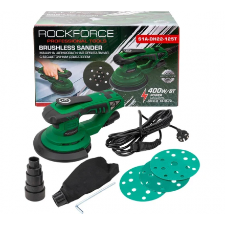 Эксцентриковая шлифовальная машина RockForce RF-S1A-DH22-125T (62654)