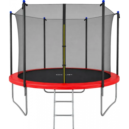 Батут GoUP Elite-D312/10FT (с сеткой и лестницей, красный) Батут GoUP Elite-D312/10FT (с сеткой и лестницей, красный)
