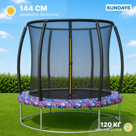 Батут Sundays Favorite Premium-D183/6FT (смайл, с сеткой) Батут Sundays Favorite Premium-D183/6FT (смайл, с сеткой)