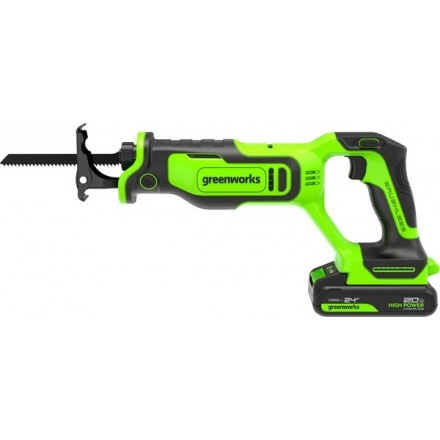 Сабельная пила Greenworks GPT-BLRS-1 бесщеточная 24V / 1200607CUA (с АКБ 2Ач и ЗУ)