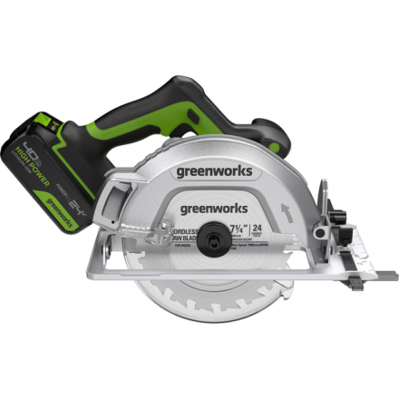 Дисковая пила Greenworks GD24CS бесщеточная 24V / 1500907CUB (с АКБ 4Ач и ЗУ) Дисковая пила Greenworks GD24CS бесщеточная 24V / 1500907CUB (с АКБ 4Ач и ЗУ)