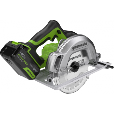 Дисковая пила Greenworks GD24CS бесщеточная 24V / 1500907CUB (с АКБ 4Ач и ЗУ) Дисковая пила Greenworks GD24CS бесщеточная 24V / 1500907CUB (с АКБ 4Ач и ЗУ)